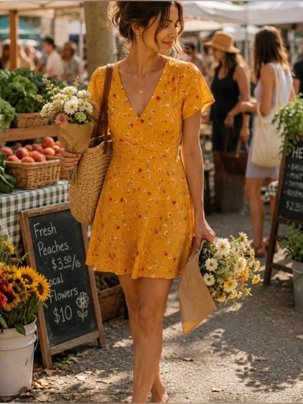 Madewell Silk Belladonna Dress in Painted Carnations